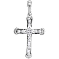 10KT White Gold 0.20CTW DIAMOND FASHION PENDANT