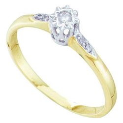 10KT Yellow Gold 0.06CTW DIAMOND BRIDAL RING