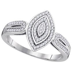 10KT White Gold 0.20CTW DIAMOND MICRO-PAVE BRIDAL RING