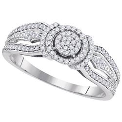 10KT White Gold 0.25CTW-Diamond MICRO-PAVE RING