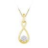 Image 1 : 10K Yellow-gold 0.12CTW DIAMOND FASHION PENDANT