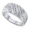 Image 1 : 10KT White Gold 0.25CT DIAMOND FASHION MENS BAND