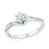 Image 1 : 10KT White Gold 0.16CTW DIAMOND FASHION RING