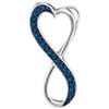 Image 1 : 10KT White Gold 0.10CTW BLUE DIAMOND FASHION PENDANT