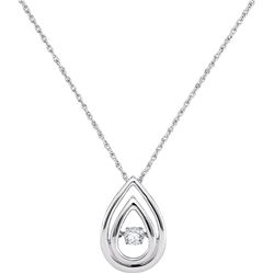 10kt White Gold Womens Round Diamond Moving Twinkle Sol
