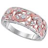 Image 1 : 10KT White Gold Two Tone 0.10CTW DIAMOND FASHION BAND