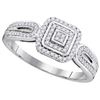 Image 1 : 10KT White Gold 0.20CTW DIAMOND MICRO-PAVE BRIDAL RING