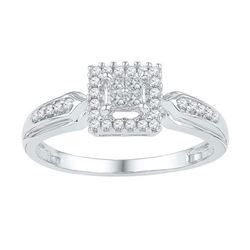 10KT White Gold 0.25CTW DIAMOND FASHION RING