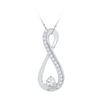 Image 1 : 10KT White Gold 0.25CTW DIAMOND FASHION PENDANT