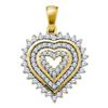 Image 1 : 10KT Yellow Gold 0.33CTW DIAMOND HEART PENDANT