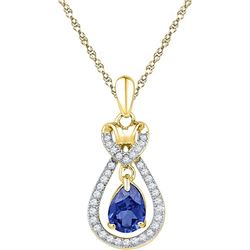 10K Yellow-gold 0.16CTW-Diamond 0.90CT-LBS PENDANT