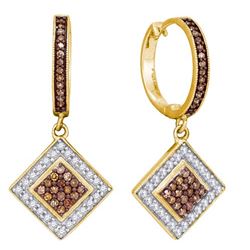 10K Yellow-gold 0.50CTW DIAMOND MICRO-PAVE EARRING