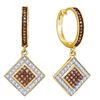 Image 1 : 10K Yellow-gold 0.50CTW DIAMOND MICRO-PAVE EARRING