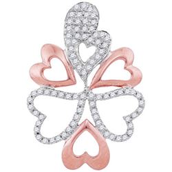10KT White Gold Two Tone 0.20CTW DIAMOND FASHION PENDAN