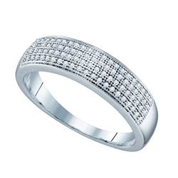 10KT White Gold 0.25CTW DIAMOND MICRO PAVE BAND