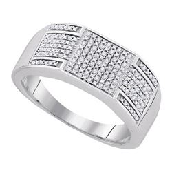 925 Sterling Silver White 0.23CTW DIAMOND MICRO-PAVE ME
