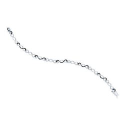 925 Sterling Silver White 0.24CTW DIAMOND MICRO-PAVE BR