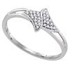 Image 1 : 10KT White Gold 0.08CTW DIAMOND FASHION RING