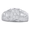 Image 1 : 10KT White Gold 0.25CTW DIAMOND MENS CLUSTER RING