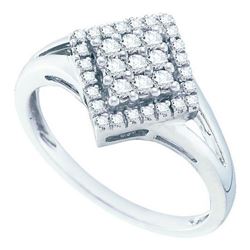 10KT White Gold 0.24CTW DIAMOND FASHION RING