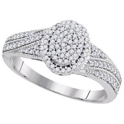 10KT White Gold 0.33CT-Diamond BRIDAL RING