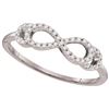 Image 1 : 10KT White Gold 0.14CTW-Diamond FASHION RING