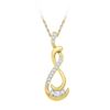 Image 1 : 10K Yellow-gold 0.20CTW DIAMOND FASHION PENDANT