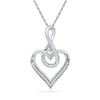 Image 1 : 10KT White Gold 0.07CTW DIAMOND FASHION PENDANT
