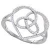 Image 1 : 10KT White Gold 0.17CTW DIAMOND HEART RING