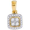 Image 1 : 10K Yellow-gold 0.09CTW-Diamond FASHION PENDANT