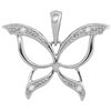Image 1 : 10KT White Gold 0.03CTW DIAMOND BUTTERFLY PENDANT