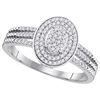 Image 1 : 10KT White Gold 0.25CTW DIAMOND MICRO-PAVE BRIDAL RING