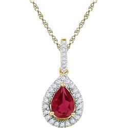 10K Yellow-gold 0.12CTW-Diamond 1.7CT-LRU PENDANT