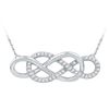 Image 1 : 10KT White Gold 0.15CTW DIAMOND FASHION NECKLACE