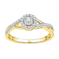 10K Yellow-gold 0.25CTW DIAMOND FASHION RING