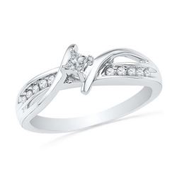 10KT White Gold 0.20CTW DIAMOND FASHION RING