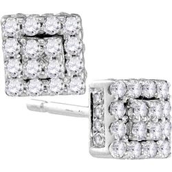 10KT White Gold 0.30CTW DIAMOND FASHION EARRING