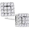 Image 1 : 10KT White Gold 0.30CTW DIAMOND FASHION EARRING