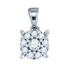 Image 1 : 14KT White Gold 0.26CT DIAMOND FASHION PENDANT