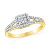 Image 1 : 10K Yellow-gold 0.25CTW DIAMOND FASHION RING