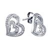 Image 1 : 925 Sterling Silver White 0.04CT DIAMOND LADIES HEART E