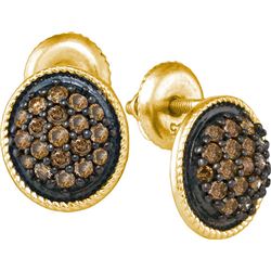 10K Yellow-gold 0.50CTW DIAMOND FASHION EARRING