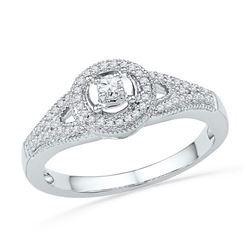 10KT White Gold 0.25CTW DIAMOND FASHION RING