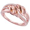 Image 1 : 10KT Rose Gold 0.25CTW-Diamond FASHION RING