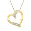 Image 1 : 10K Yellow-gold 0.03CTW DIAMOND FASHION PENDANT