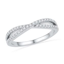 10KT White Gold 0.25CTW DIAMOND FASHION BAND