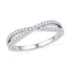 Image 1 : 10KT White Gold 0.25CTW DIAMOND FASHION BAND