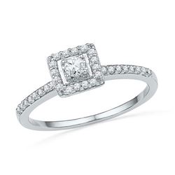 10KT White Gold 0.25CTW DIAMOND FASHION RING