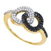 Image 1 : 10K Yellow-gold 0.33CTW DIAMOND MICRO PAVE RING