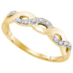 10K Yellow-gold 0.08CTW DIAMOND FASHION BAND